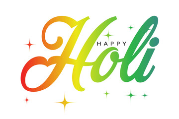 Happy Holi festival of color greeting vector illustration.