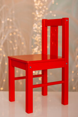 children's small red chair