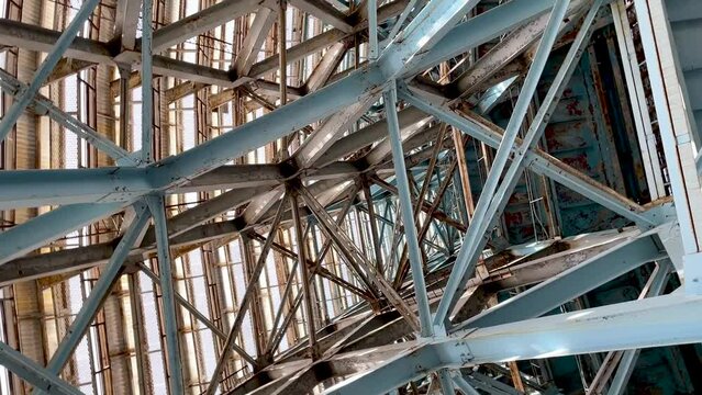 Old steel structure. Rust of metals