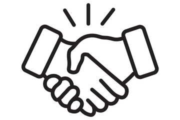 Partneship icon. Handshake set vector ilustration.