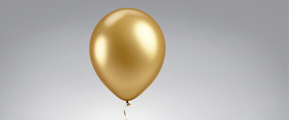 Realistic isolated golden balloons in various sizes on transparent background