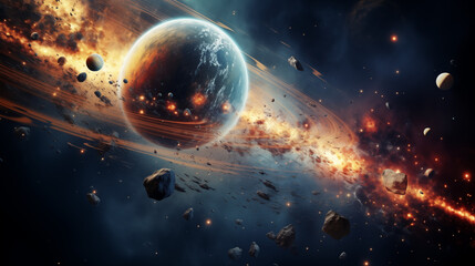 Cataclysmic Beauty: Planetary Destruction in Space