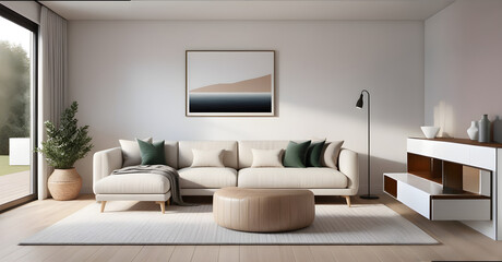 Fototapeta na wymiar living room,room, interior, home, furniture,Generative AI