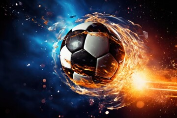 Soccer Ball Flying Into the Goal