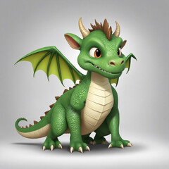 Obraz premium green dragon illustration