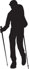trekking silhouette