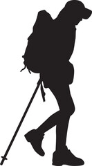 trekking silhouette