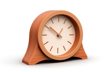3d render of a desk clock isolated on a white background