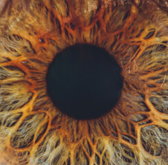 Macro of the eye of a man. Shallow depth of field.