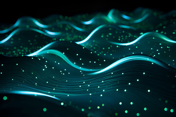 "Emerald Waves: Sparkling Water Reflections in Various Mediums"