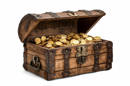 golden coins treasure, AI generated