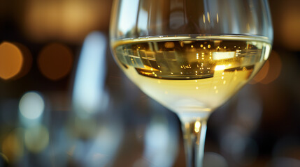 Details with a glass of white wine. AI generated.