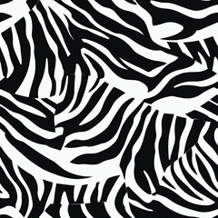 seamless zebra animal pattern  vector illustration isolated transparent background, cut out or cutout t-shirt design