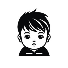 child head portrait icon  vector illustration isolated transparent background, cut out or cutout t-shirt design