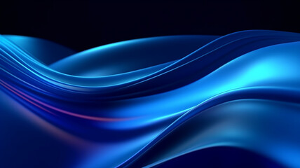 abstract modern minimal wallpaper with wavy lines glowing over the blue background