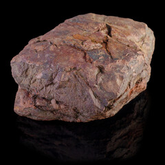 Beautiful mineral stone on a black background