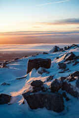 sunset in the mountains