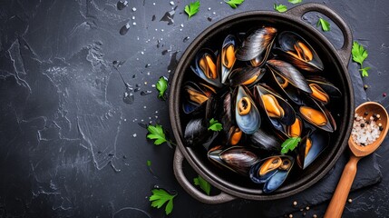 Mussel dish food shell seafood wallpaper background