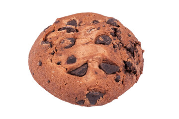 Chocolate chip cookie, isolated on white background. Sweet dessert. File contains clipping path.