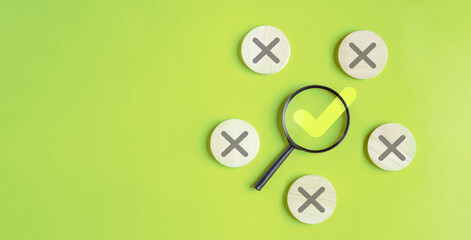 approval, approved, check, checkmark, choice, choose, confirm, correct, cross, decision. holding...