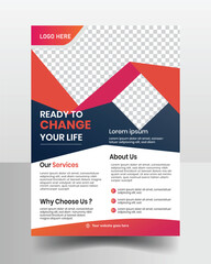 Creative Business educational flyer design a4 template. Vector illustration