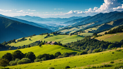 Obraz premium swiss mountains landscape, 