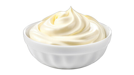 Mayonnaise swril in a bowl png