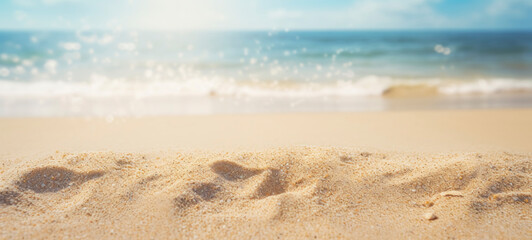 Serene Beach Scene with Sparkling Sand