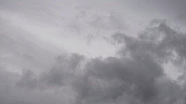 time lapse movie of grey clouds in the sky