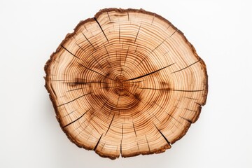 A picture of a piece of wood that has been cut in half. This image can be used to depict woodworking, construction, or DIY projects