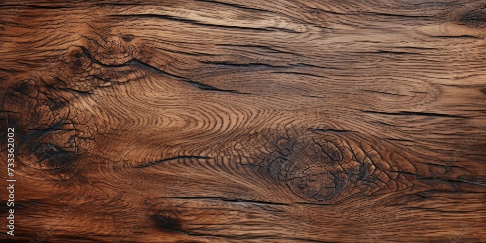 Poster A detailed view of the texture and patterns on a wood surface. This image can be used in various design projects