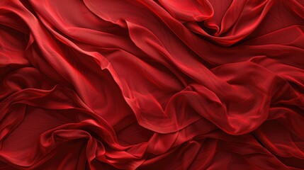 A detailed close up view of a vibrant red fabric. Can be used for various creative projects and designs
