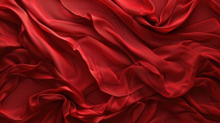 Obraz premium A detailed close up view of a vibrant red fabric. Can be used for various creative projects and designs