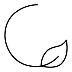 Bio organic leaf icon.