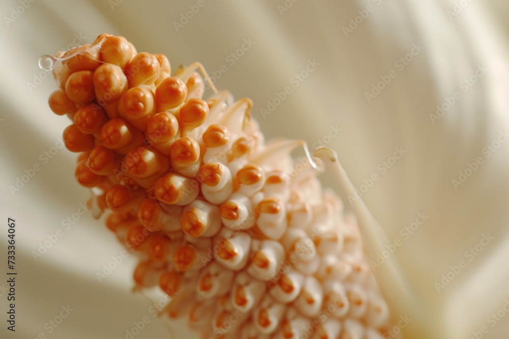 Poster a close-up photograph of a flower with a white background. this picture can be used for various purp