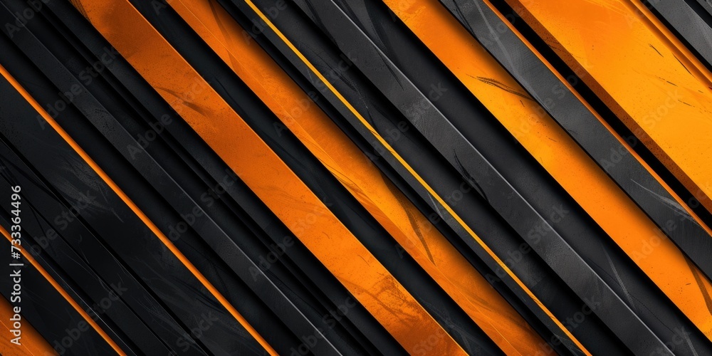 Poster a black and orange striped background with lines. can be used for various design purposes