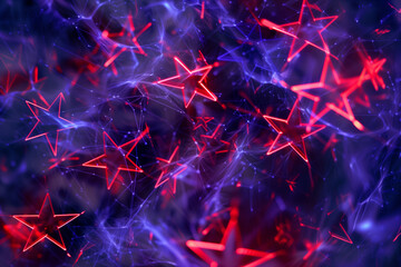 Abstract red stars background