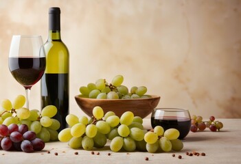 Obraz premium Wine and Grapes: A Taste of Elegance
