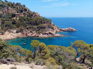 View of the coast of island