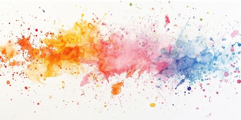A vibrant and colorful watercolor splattered background. Perfect for adding a touch of creativity and artistry to any project
