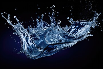 A striking image of a water splash against a black background. This versatile picture can be used for various design projects