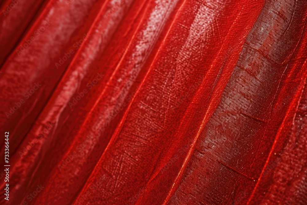 Poster Close-up view of a vibrant red fabric. Perfect for adding a pop of color to any design project