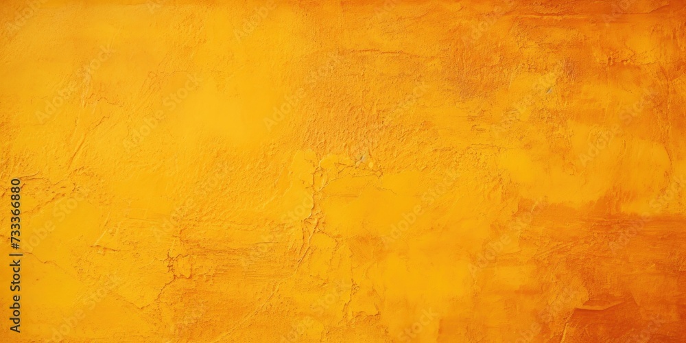 Aufkleber A yellow painted wall with a clock. Perfect for adding a pop of color to any room or as a background for time-related concepts