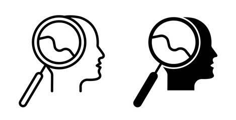 Knowledge Quest Line Icon. Self-study icon in black and white color.