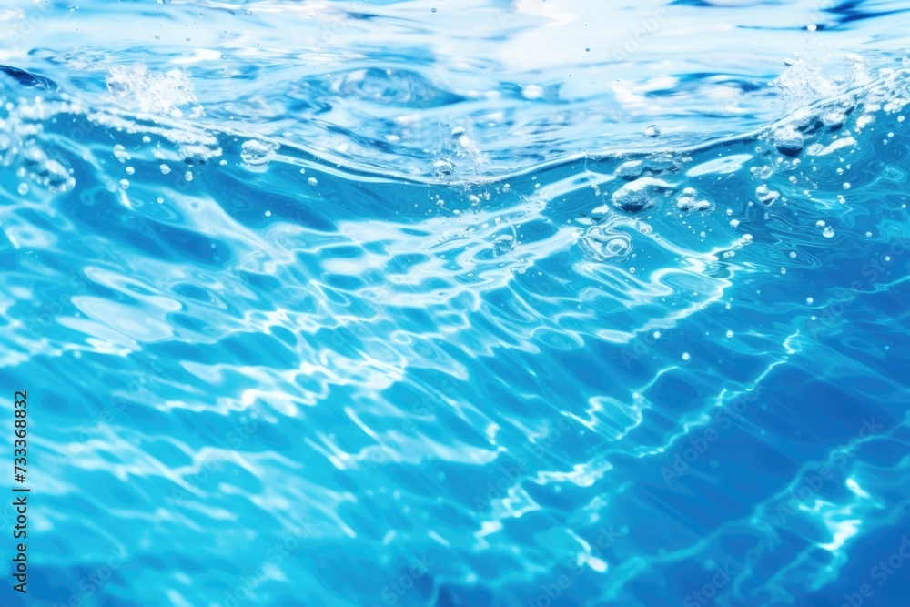 Poster A close up view of a wave in a pool. Perfect for illustrating water movement or adding a refreshing touch to any design