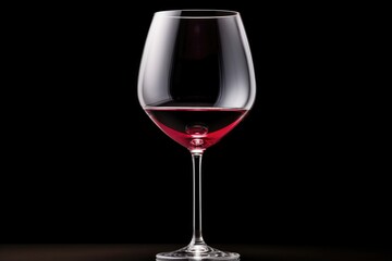Red wine in elegant glass with clipping path