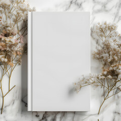 mockup for the presentation of the Book. White realistic blank of A4 and A5 catalog on a gray background - obrazy, fototapety, plakaty