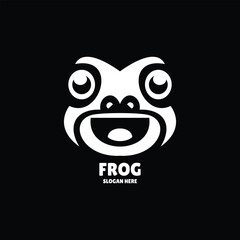 frog  silhouette logo design illustration