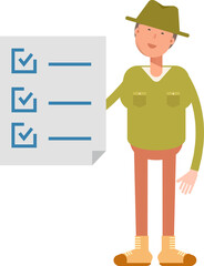 Male Character and Check List Document
