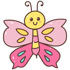 butterfly cartoon doodle